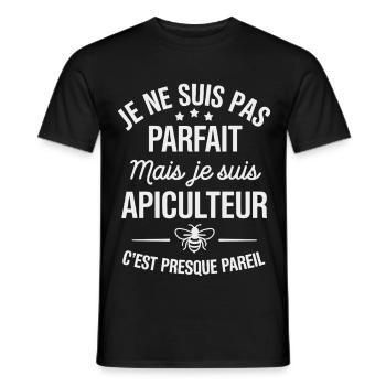 I'm not perfect but I'm a beekeeper - Men's T-Shirt - black - Front - AI Model Male 178 light (178cm)