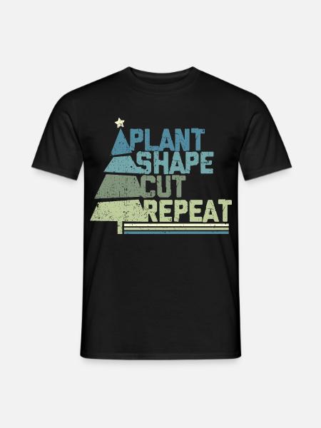 Weihnachtsbaum Züchter Plant Shape Cut - Männer T-Shirt - Schwarz