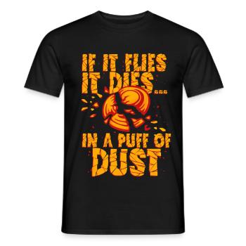 Tir au pigeon d’argile Tir sur cible - T-shirt homme - noir - Devant - AI Model Male 178 light (178cm)