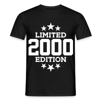 LIMITED EDITION 2000 26TH BIRTHDAY - Men's T-Shirt - black - Front - AI Model Male 178 light (178cm)