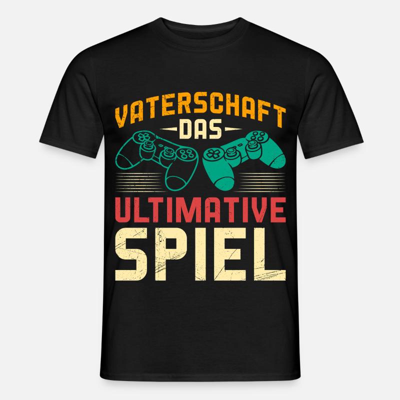 VATERSCHAFT DAS ULTIMATIVE SPIEL Lustiges - Männer T-Shirt - Schwarz
