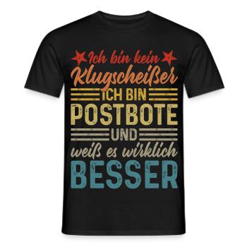Postman - Je ne suis pas un petit malin - T-shirt homme - noir - Devant - AI Model Male 178 light (178cm)