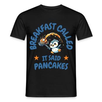 Waffle Love Funny Waffle Design - Men's T-Shirt - black - Front - AI Model Male 178 light (178cm)