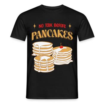 Butter Waffles Breakfast Fan Shirt - Men's T-Shirt - black - Front - AI Model Male 178 light (178cm)