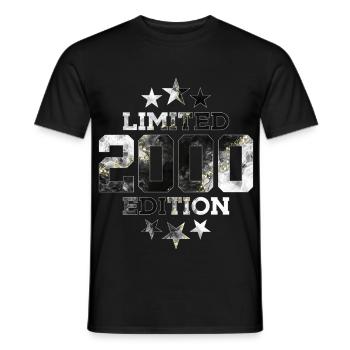 LIMITED EDITION 2000 26TH BIRTHDAY - Men's T-Shirt - black - Front - AI Model Male 178 light (178cm)