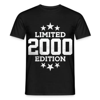 LIMITED EDITION 2000 26TH BIRTHDAY - Men's T-Shirt - black - Front - AI Model Male 178 light (178cm)
