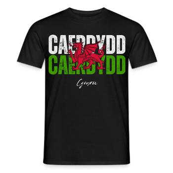 Cardiff, Wales, walisischer Stolz - Männer T-Shirt - Schwarz - Vorne - AI Model Male 178 light (178cm)