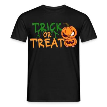 Trick or Treat Halloween Pumpkin - Men's T-Shirt - black - Front - AI Model Male 178 light (178cm)