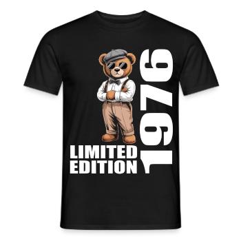 1976 Édition Limitée Ours Anniversaire 1976 - T-shirt homme - noir - Devant - AI Model Male 178 light (178cm)