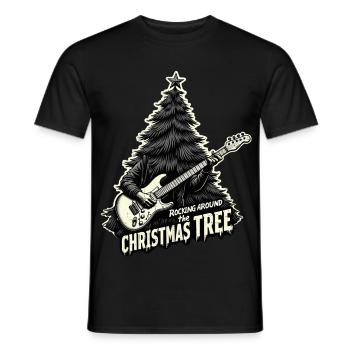 Se balancer autour du sapin de Noël - T-shirt homme - noir - Devant - AI Model Male 178 light (178cm)