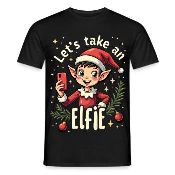 Nehmen wir einen Elfie - Männer T-Shirt - Schwarz - Vorne - AI Model Male 178 light (178cm)