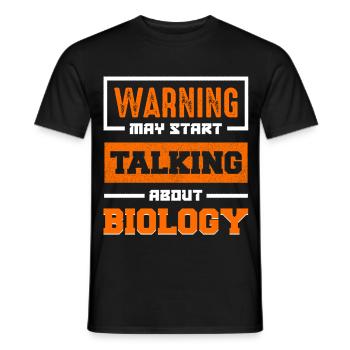 Avertissement : Discussion sur la biologie - T-shirt homme - noir - Devant - AI Model Male 178 light (178cm)