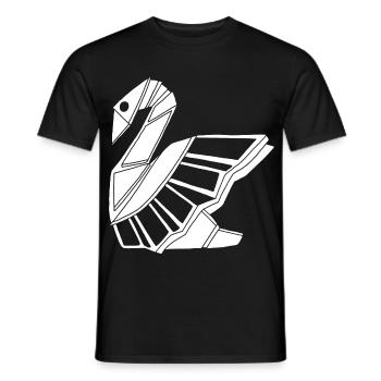 Höckerschwan - Männer T-Shirt - Schwarz - Vorne - AI Model Male 178 light (178cm)