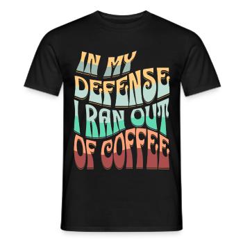Coffee excuse saying design - Men's T-Shirt - black - Front - AI Model Male 178 light (178cm)