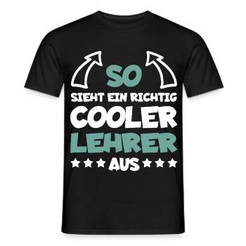 Professeur vraiment cool drôle de dicton - T-shirt homme - noir - Devant - AI Model Male 178 light (178cm)
