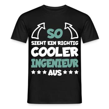 Really Cool Engineer Funny Saying Gift - Men's T-Shirt - black - Front - AI Model Male 178 light (178cm)