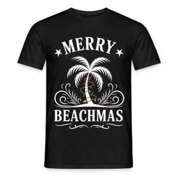 Weihnachten am Strand – Merry Beachmas - Männer T-Shirt - Schwarz - Vorne - AI Model Male 178 light (178cm)