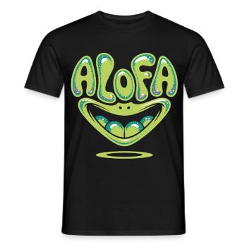 Chemise Alofa Cool Frog avec ambiance tropicale - T-shirt homme - noir - Devant - AI Model Male 178 light (178cm)