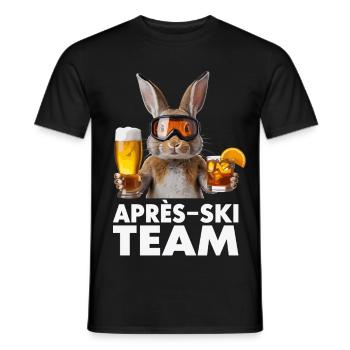 Équipe de lapins après-ski - T-shirt homme - noir - Devant - AI Model Male 178 light (178cm)
