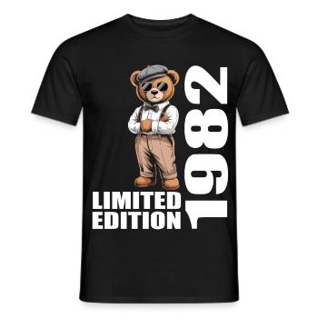 1982 Limited Edition Bär Geburtstag 1982 - Männer T-Shirt - Schwarz - Vorne - AI Model Male 178 light (178cm)