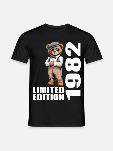 1982 Édition limitée Ours Anniversaire 1982 - T-shirt homme - noir