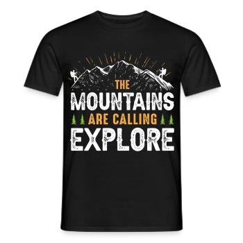 Wander - Men's T-Shirt - black - Front - AI Model Male 178 light (178cm)