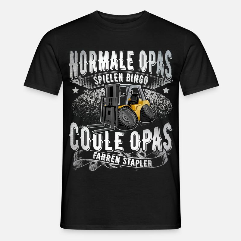Staplerfahrer Opa - Männer T-Shirt - Schwarz