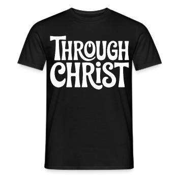 Trough Christ Jesus Christen Glaube - Männer T-Shirt - Schwarz - Vorne - AI Model Male 178 light (178cm)