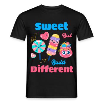 Ollipop amour doux et drôle - T-shirt homme - noir - Devant - AI Model Male 178 light (178cm)