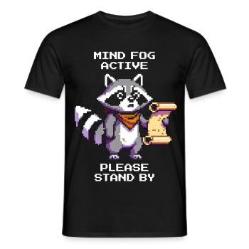 Gehirnnebel aktiv | Bitte kurz Geduld - Männer T-Shirt - Schwarz - Vorne - AI Model Male 178 light (178cm)