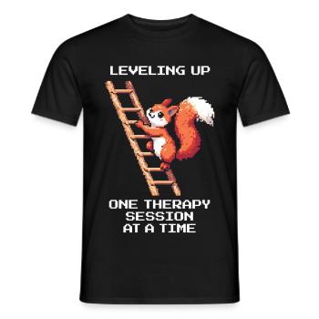 Level Up with Every Therapy | Growth, Healing - Men's T-Shirt - black - Front - AI Model Male 178 light (178cm)