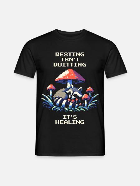 Ausruhen ist kein Aufgeben | Es heilt, Erholung - Männer T-Shirt - Schwarz