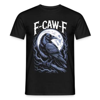 F-CAW-F Funny Raven Bird Noise Meme T-Shirt - T-shirt homme - noir - Devant - AI Model Male 178 light (178cm)