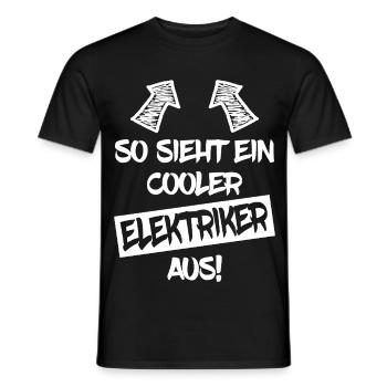 Électricien cool drôle dicton cadeau - T-shirt homme - noir - Devant - AI Model Male 178 light (178cm)
