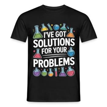 Lab Technician I've Got Solution For Medical Lab - Männer T-Shirt - Schwarz - Vorne - AI Model Male 178 light (178cm)