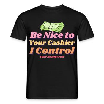 Seien Sie nett zu Ihrem Kassierer - Männer T-Shirt - Schwarz - Vorne - AI Model Male 178 light (178cm)