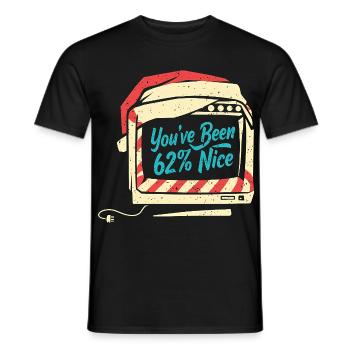 Tech Père Noël IA Humour Sarcastique Cadeau - T-shirt homme - noir - Devant - AI Model Male 178 light (178cm)