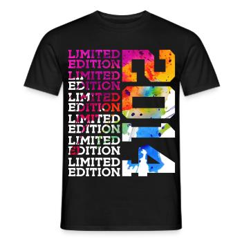LIMITED EDITION 2014 12 JAHRE 12. GEBURTSTAG - Männer T-Shirt - Schwarz - Vorne - AI Model Male 178 light (178cm)