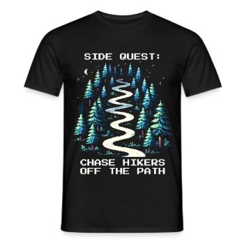 Nebenquest: Wanderer jagen | Ranger - Männer T-Shirt - Schwarz - Vorne - AI Model Male 178 light (178cm)