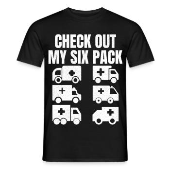 Découvrez mon pack de six - T-shirt homme - noir - Devant - AI Model Male 178 light (178cm)