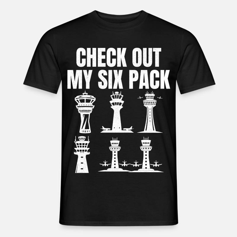 Check out my six pack - Männer T-Shirt - Schwarz