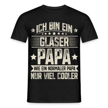 Papa vitrier - T-shirt homme - noir - Devant - AI Model Male 178 light (178cm)