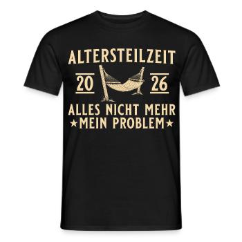 Retraite partielle 2026 collègue adieu retraite anticipée - T-shirt homme - noir - Devant - AI Model Male 178 light (178cm)