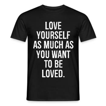 Aimez-vous autant que vous voulez être aimé - T-shirt homme - noir - Devant - AI Model Male 178 light (178cm)