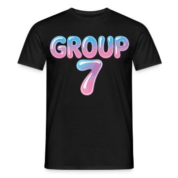 Funny Group 7 67 Meme Halloween Costume - Men's T-Shirt - black - Front - AI Model Male 178 light (178cm)
