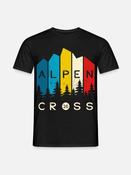 Alpen Cross 26 - Alpenüberquerung 2026 - Wandern - Männer T-Shirt - Schwarz
