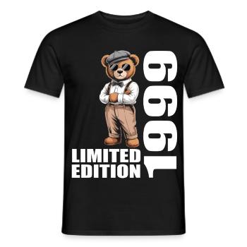 1999 Limited Edition Bär Geburtstag 1999 - Männer T-Shirt - Schwarz - Vorne - AI Model Male 178 light (178cm)