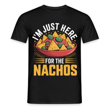 Tortilla Taco Mexican Food Nachos - Men's T-Shirt - black - Front - AI Model Male 178 light (178cm)