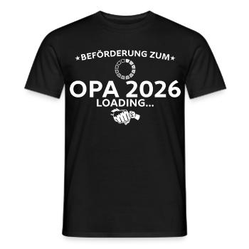 Pregnancy announcement 2026 Grandpa-to-be - Men's T-Shirt - black - Front - AI Model Male 178 light (178cm)