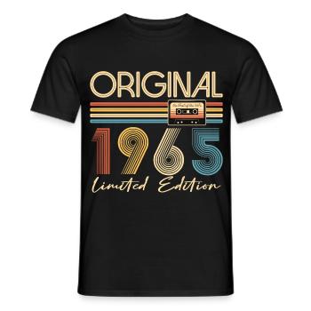 60th birthday 60 years original 1965 - Men's T-Shirt - black - Front - AI Model Male 178 light (178cm)
